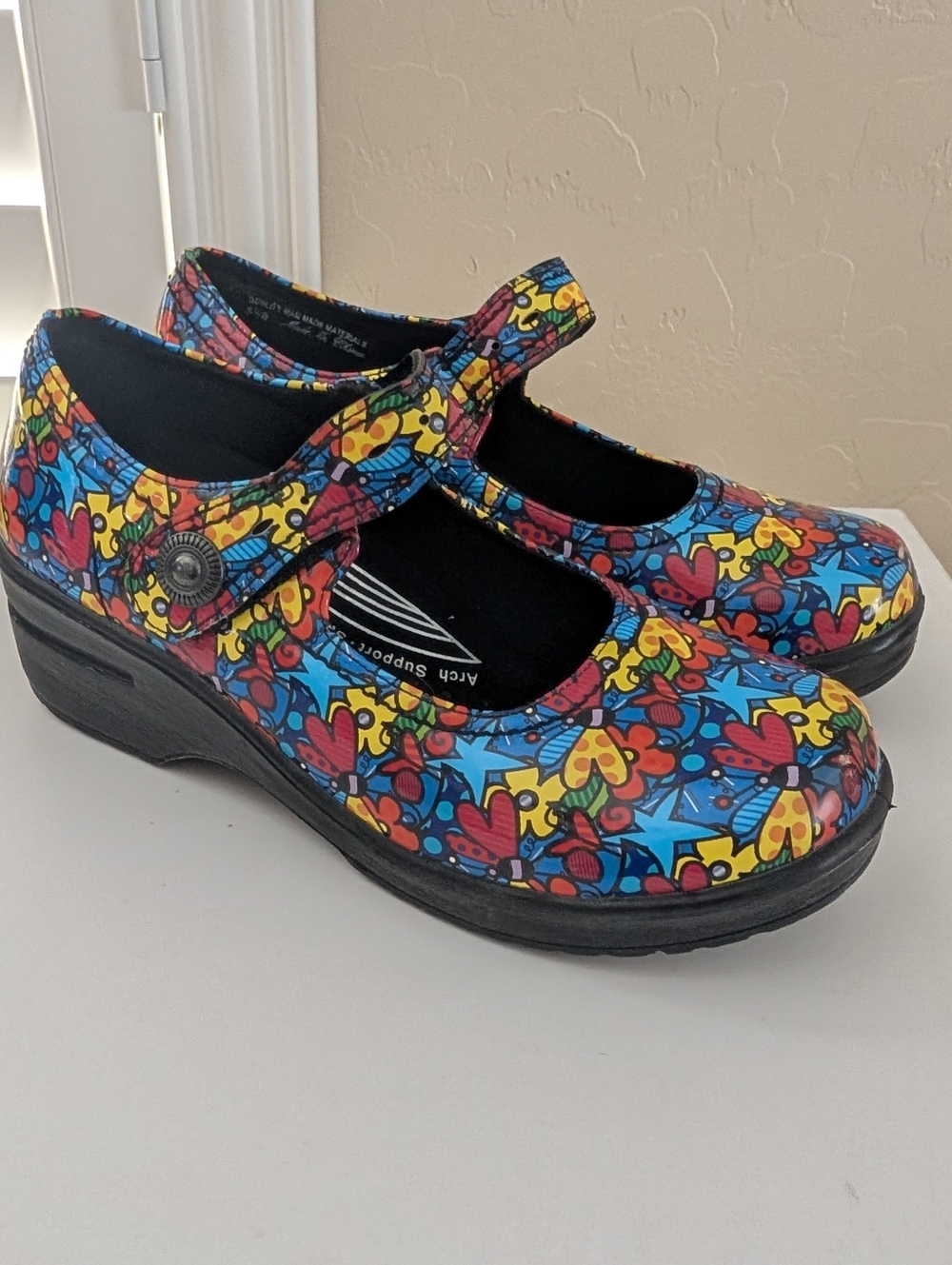 Easy Works by Easy Street Letsee Slip Resistant Mary Jane Clog